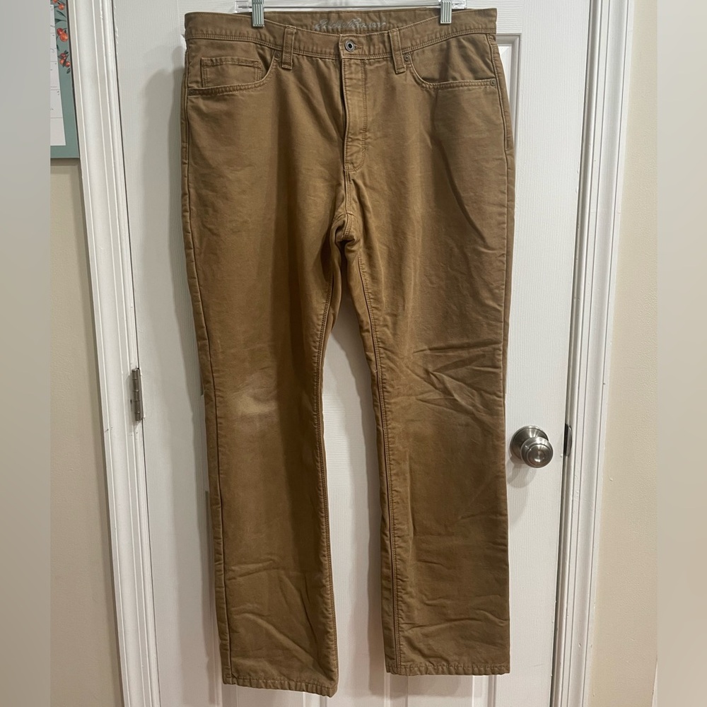 Eddie Bauer fleece lined khakis - 36/34 - very warm!